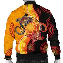 Aboriginal Personalised Men's Bomber Jacket - Couple Aboriginal Lizards