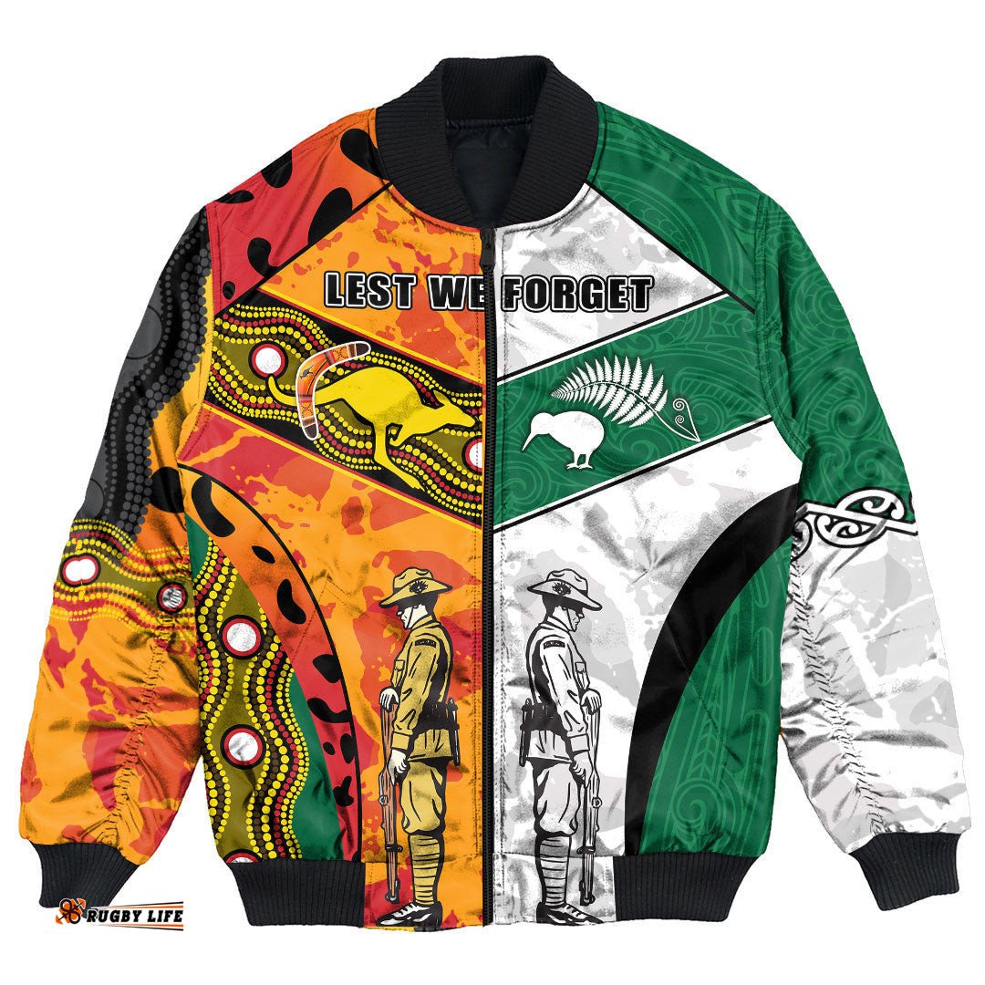 Anzac Day Australia - New Zealand Mix Bomber Jacket