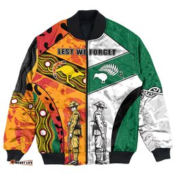 Anzac Day Australia - New Zealand Mix Bomber Jacket