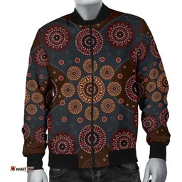 Bomber Jacket - Aboriginal Dot Painting Jacket Ver02 - Men