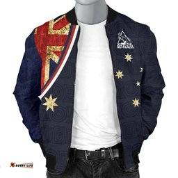 Bomber Jacket - Aus Flag Jacket Southern Cross Australia Kangaroo - Men