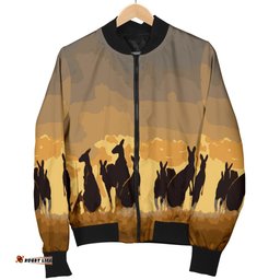 Bomber Jacket - Kangaroo Jacket Family Sunset Painting Ver02 - Men