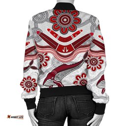 Dragons Women Bomber Jacket St. George Indigenous White