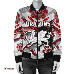Dragons Women Bomber Jacket St. George Indigenous White
