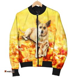 Custom Women's Bomber Jacket - Realistic Dog