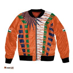 Personalised India Bomber Jacket Raising Sun Indian Pattern Mandala Murals