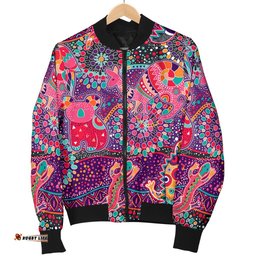 Bomber Jacket - Aboriginal Patterns Jacket Animal Art Bohemian