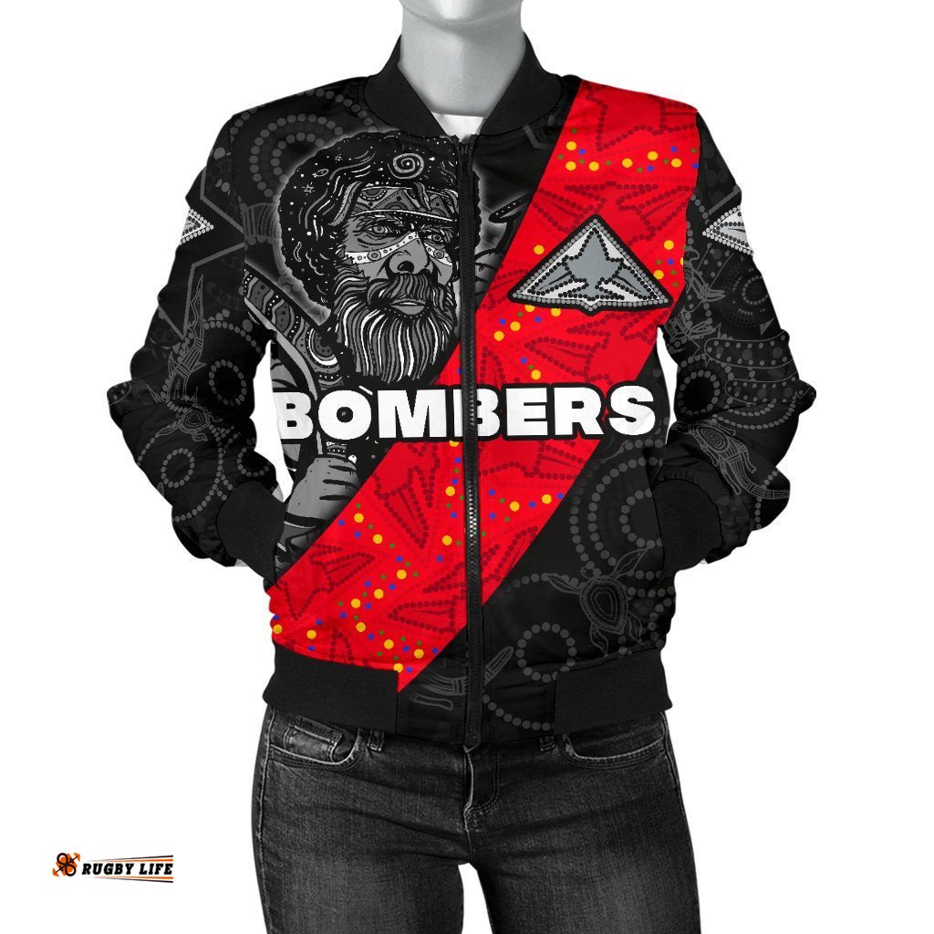 Custom Personalised Bombers Naidoc Week Women's Bomber Jacket Essendon Ingenious Spesial Version - Custom Text and Number