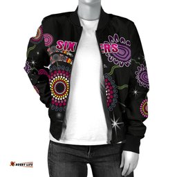 Sydney Women's Bomber Jacket Sixers Indigenous - Black