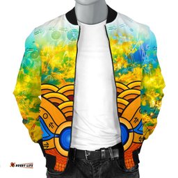 Aboriginal Men's Bomber Jacket, Australia Kangaroo Sky