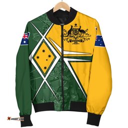 Men's Bomber Jacket - Aussie Flag Green