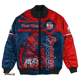 Sydney Roosters Bomber Jacket Personalized Pentagon Style- NRL