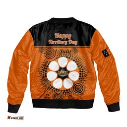 1 July Australia Territory Day Bomber Jacket Aboriginal Pattern
