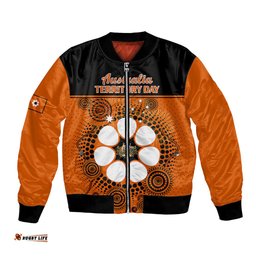 1 July Australia Territory Day Bomber Jacket Aboriginal Pattern