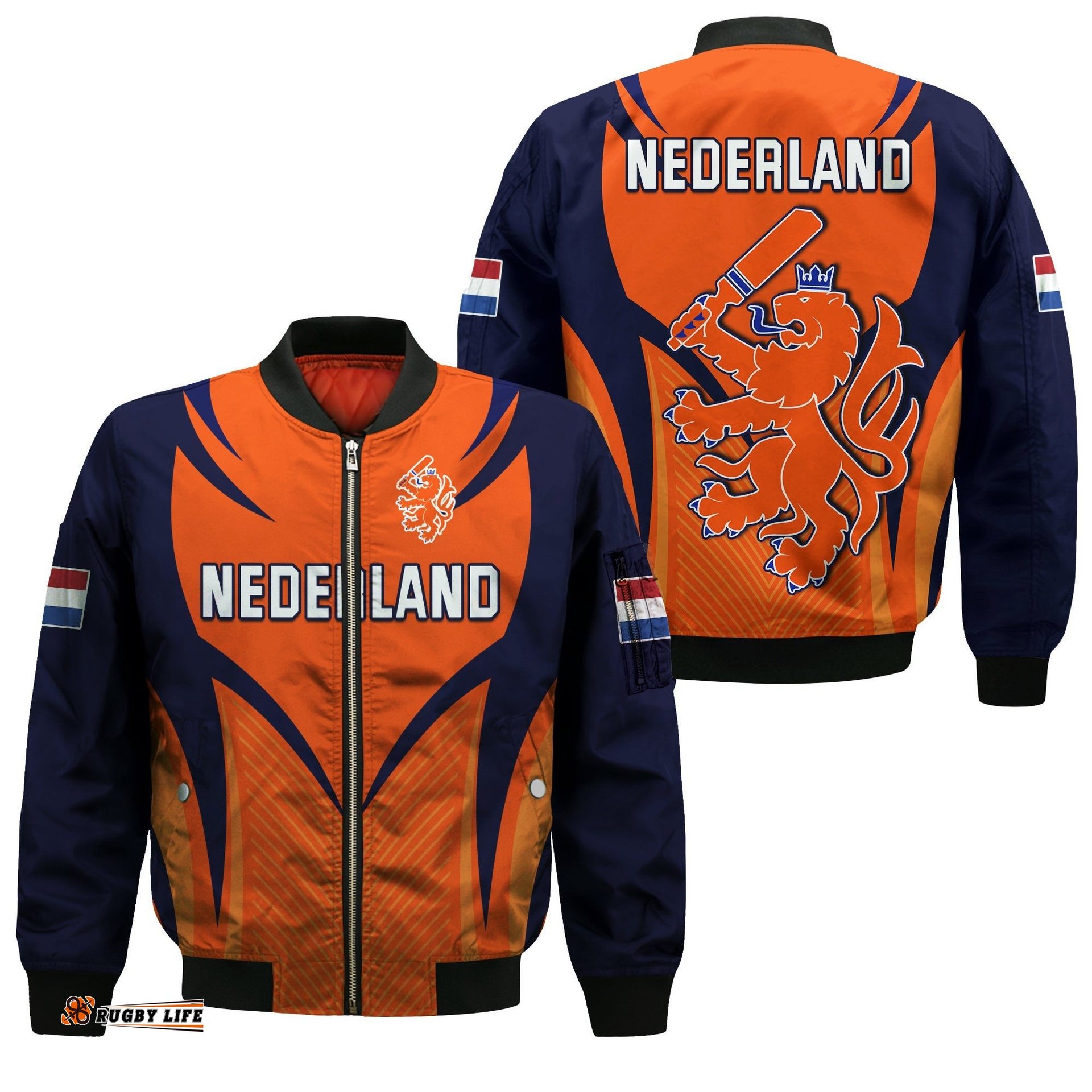 Netherlands Cricket Bomber Jacket T20 World Cup Nederland Lion