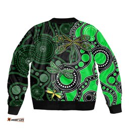 Aboriginal Dragonfly Bomber Jacket Green Style