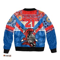 Custom NRL Knight Bomber Jacket Proud Newcastle Aboriginal Vibe