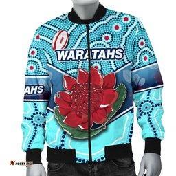 New South Wales Rugby Union Men Bomber Jacket Indigenous NSW - Waratahs