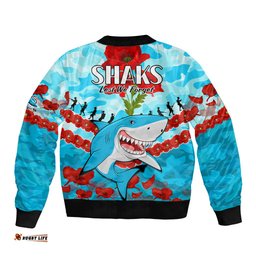 Sharks Rugby ANZAC Bomber Jacket Lest We Forget