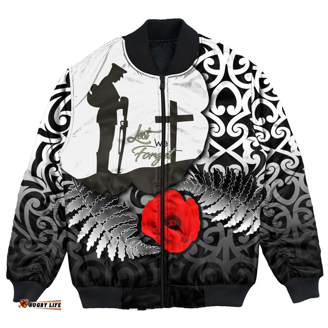 Anzac Day Poppy Remembrance Bomber Jacket