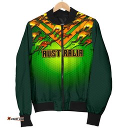 Bomber Jacket - Australian Kangaroo Jacket Aussie National Colors - Women