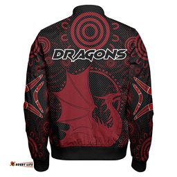 St. George Rugby Bomber Jacket - Custom Indigenous Dragons Bomber Jacket RLT13