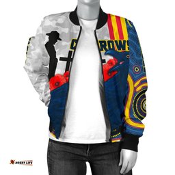 Adelaide Women's Bomber Jacket Special Crows Anzac Day