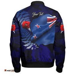 Australia Anzac Day Custom Bomber Jacket - Lest We Forget Poppy Flag Bomber Jacket