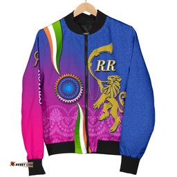 India Cricket Men Bomber Jacket Rajasthan Royals Version RR