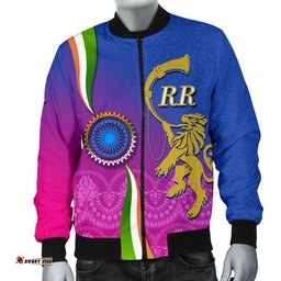 India Cricket Men Bomber Jacket Rajasthan Royals Version RR