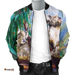 Bomber Jacket - Koala And Joey Jacket 3D Art - Men