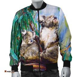 Bomber Jacket - Koala And Joey Jacket 3D Art - Men