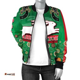 Rabbitohs Women Bomber Jacket Indigenous Green