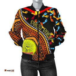 CustomWomen's Bomber Jackets - Aboriginal Style & Flag, Black Live Matter