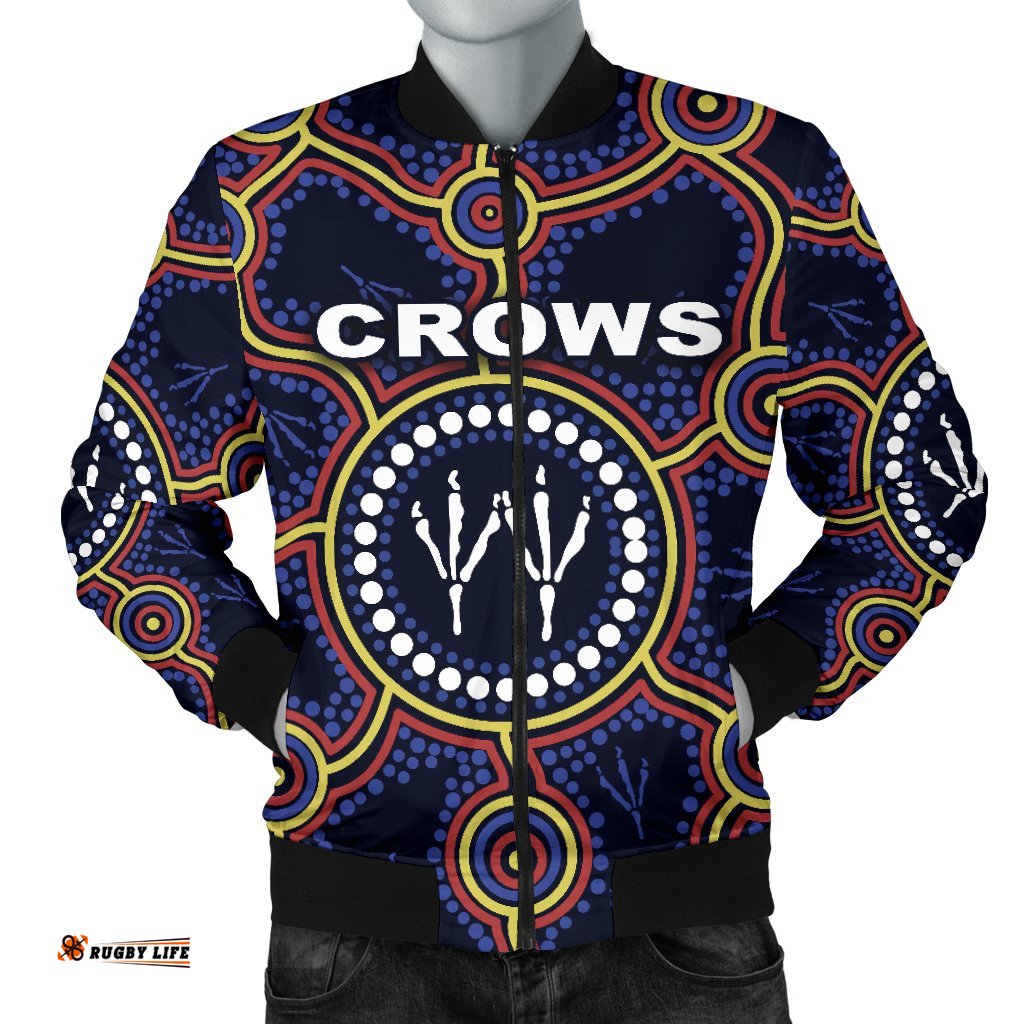 Adelaide Men Bomber Jacket Indigenous Crows Footprint