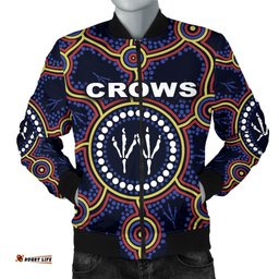 Adelaide Men Bomber Jacket Indigenous Crows Footprint