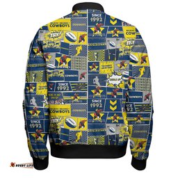 North Queensland Cowboys Bomber Jacket - Team Of Us Die Hard Fan Supporters Comic Style