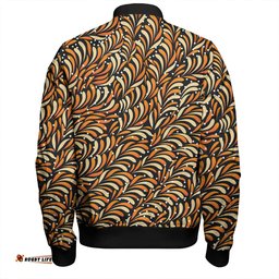 Australia Aboriginal Bomber Jacket - Seamless Bush Leaves Bomber Jacket
