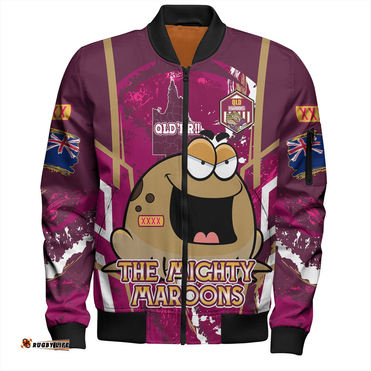 Cane Toads Sport Bomber Jacket - Custom Go Mighty Inspired