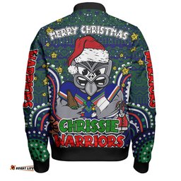 New Zealand Warriors Christmas Custom Bomber Jacket - Christmas Knit Patterns Vintage Jersey Ugly Bomber Jacket