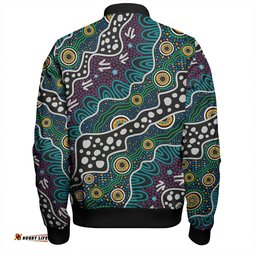 Australia Aboriginal Bomber Jacket - Dot Painting Art Bomber Jacket