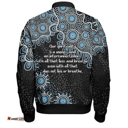 Australia Aboriginal Bomber Jacket - The More You Know The Less You Need Blue Bomber Jacket