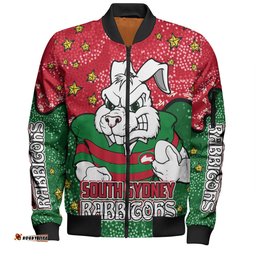 South Sydney Rabbitohs Bomber Jacket - Team With Dot And Star Patterns For Tough Fan Bomber Jacket