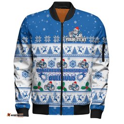 Canterbury-Bankstown Bulldogs Christmas Custom Bomber Jacket - Special Ugly Christmas Bomber Jacket