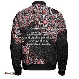 Australia Aboriginal Bomber Jacket - The More You Know The Less You Need Red Patterns Bomber Jacket