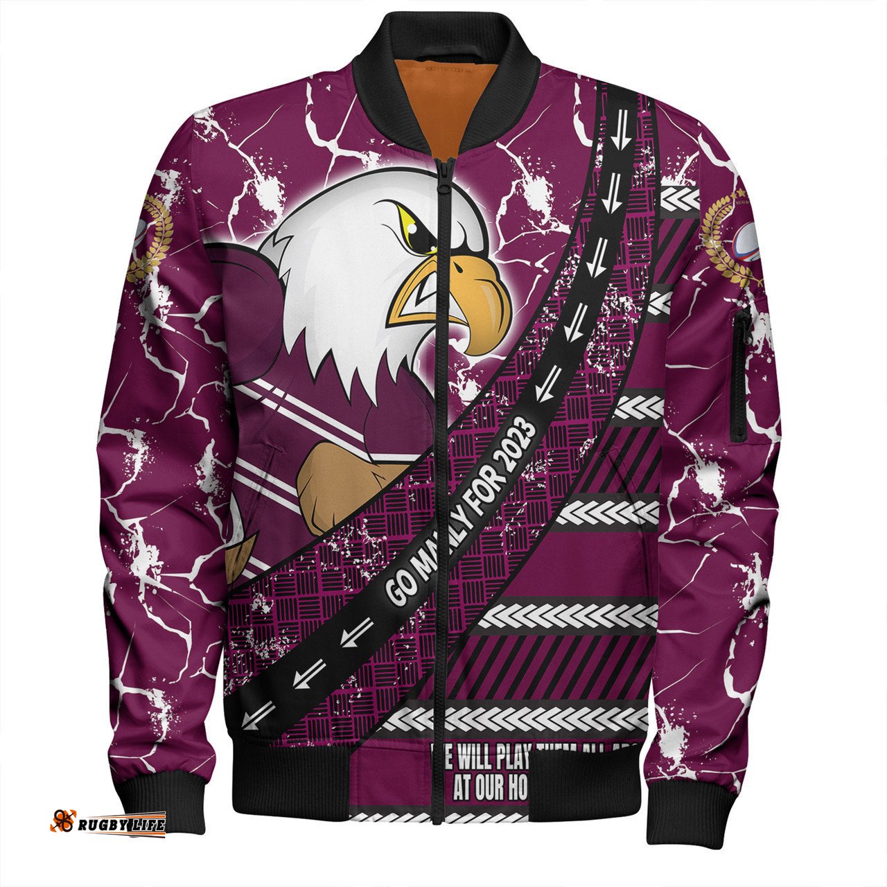 Manly Warringah Sea Eagles Bomber Jacket - Theme Song For Rugby With Sporty Style