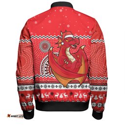 St. George Illawarra Dragons Christmas Custom Bomber Jacket - Ugly Xmas And Aboriginal Patterns For Die Hard Fan Bomber Jacket
