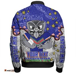 New Zealand Warriors Custom Bomber Jacket - Team With Dot And Star Patterns For Tough Fan Bomber Jacket