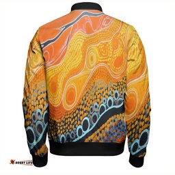 Australia Aboriginal Bomber Jacket - Indigenous Aboriginal Art Dot Bomber Jacket