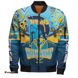 Gold Coast Titans Sport Bomber Jacket - Custom Talent Win Games But Teamwork And Intelligence Win Championships With Aboriginal Style